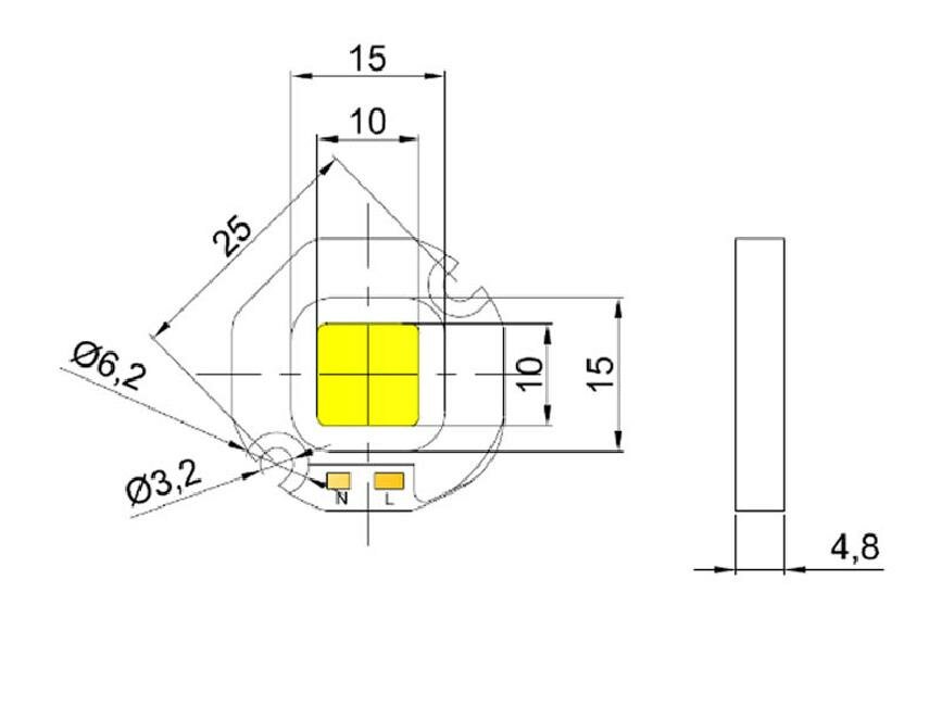 COB Светодиод 220В BEELED BLD-AC-COB-LED10W-WW20D