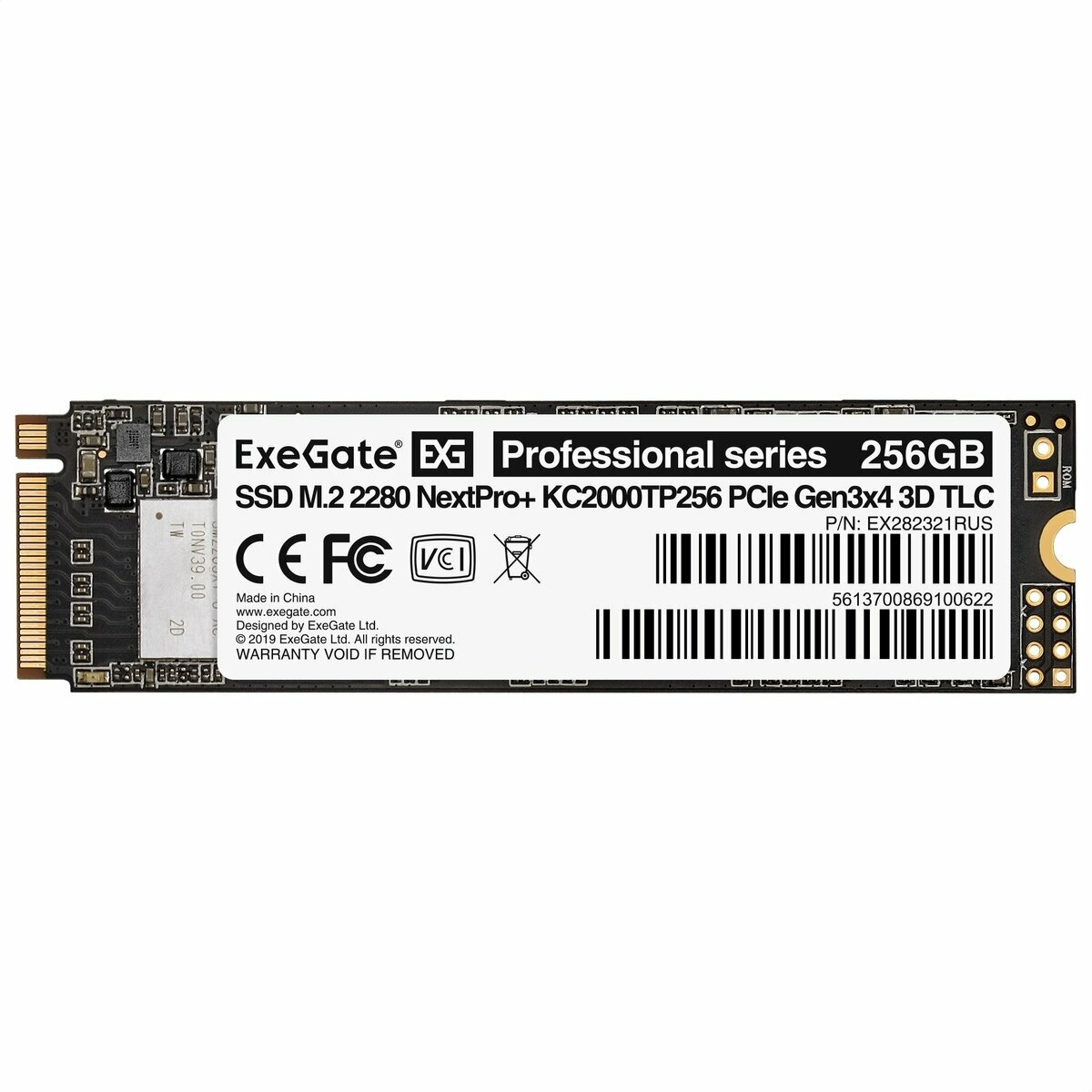 SSD диск ExeGate M.2 2280 KC2000TP 256 Gb NextPro+ EX282321RUS