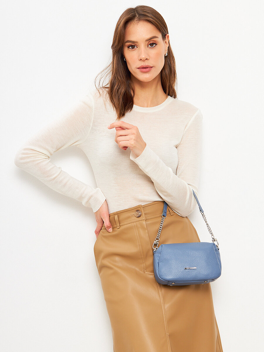 фото Женская сумка кросс боди FIATO на плечо натуральная кожа, сумка кросс боди женская маленькая, сумка кроссбоди женская