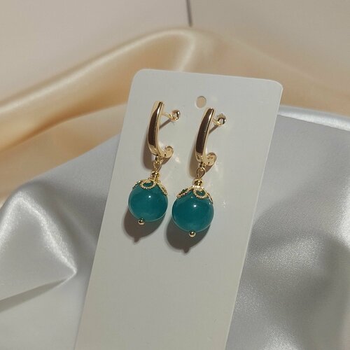 Комплект бижутерии Комплект серьги и подвеска Малахит, малахит, бирюзовый, золотой