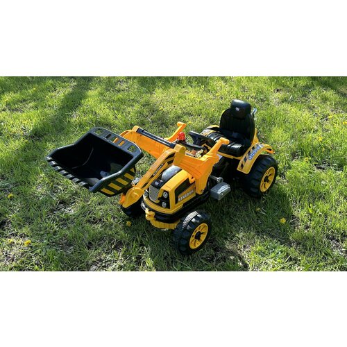 js328b b детский электромобиль трактор на аккумуляторе js328b b Детский электромобиль трактор с механическим ковшом - JS328A-Yellow