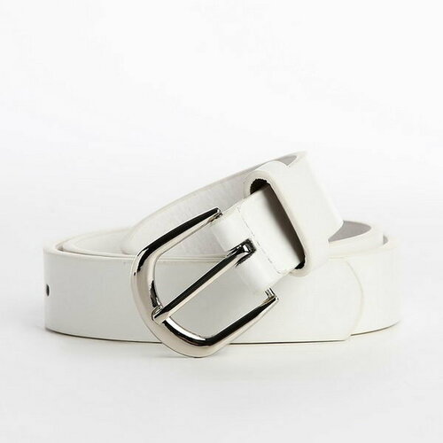 фото Ремень сима-ленд, размер 80, белый сима-лэнд