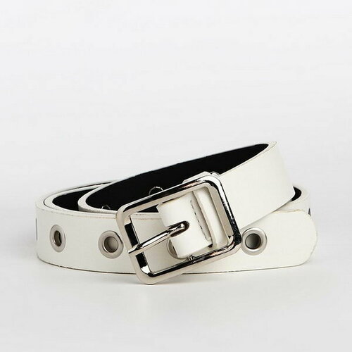 фото Ремень сима-ленд, размер 105, белый сима-лэнд