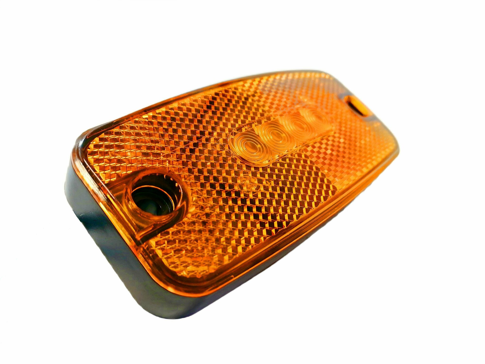 Боковой габаритный фонарь для прицепа, грузовика, гезель 12v, 24v желтый