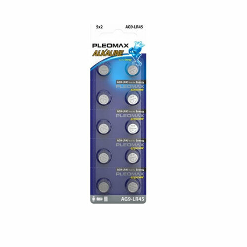 Батарейка Samsung Pleomax AG9 (394) LR936, LR45-10BL Button Cell, (10/100/1000/70000), (арт. Б0061008)