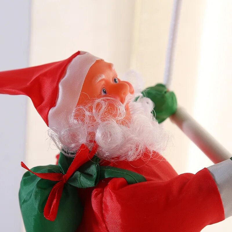 "Дед Мороз на Лестнице" - украшение на Ёлку и Окно, 40 см