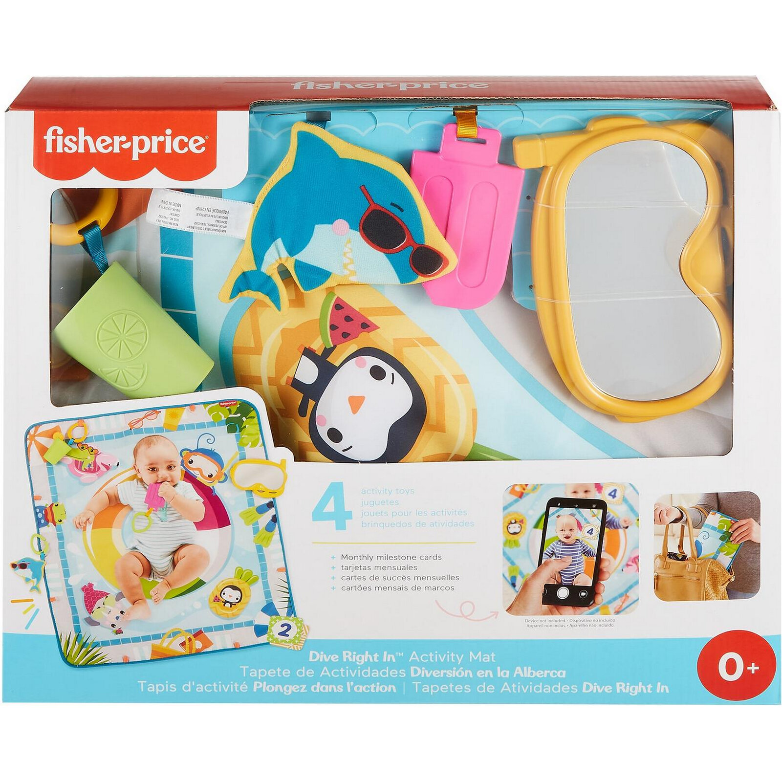 Развивающий коврик Fisher-Price Морская тематика 72.4 х 81.3 - фото №8