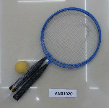 Набор для игры в бадминтон (2 металлические ракетки, волан, шарик) (в сетке) AN01020, (Рыжий кот)