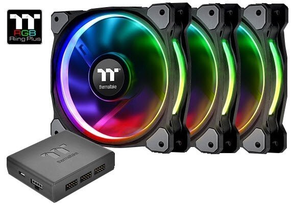 Вентилятор Thermaltake Premium Riing Plus 12 LED 256 Color (3 Pack) PWM CL-F053-PL12SW-A