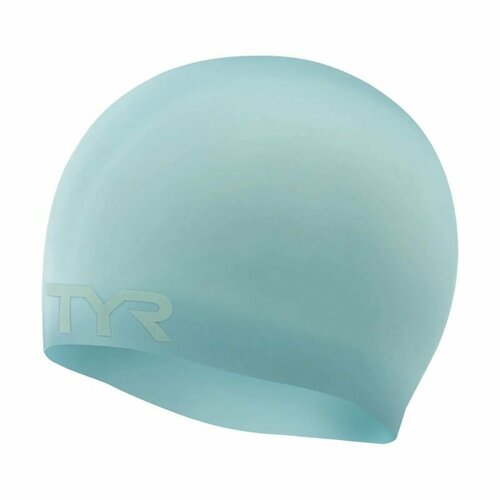 Шапочка для плавания TYR Wrinkle Free Silicone Cap, LCS-450, голубой, силикон