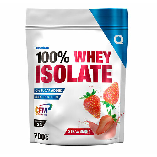 Протеин изолят Quamtrax Direct Whey Protein Isolate, 700 г / клубника