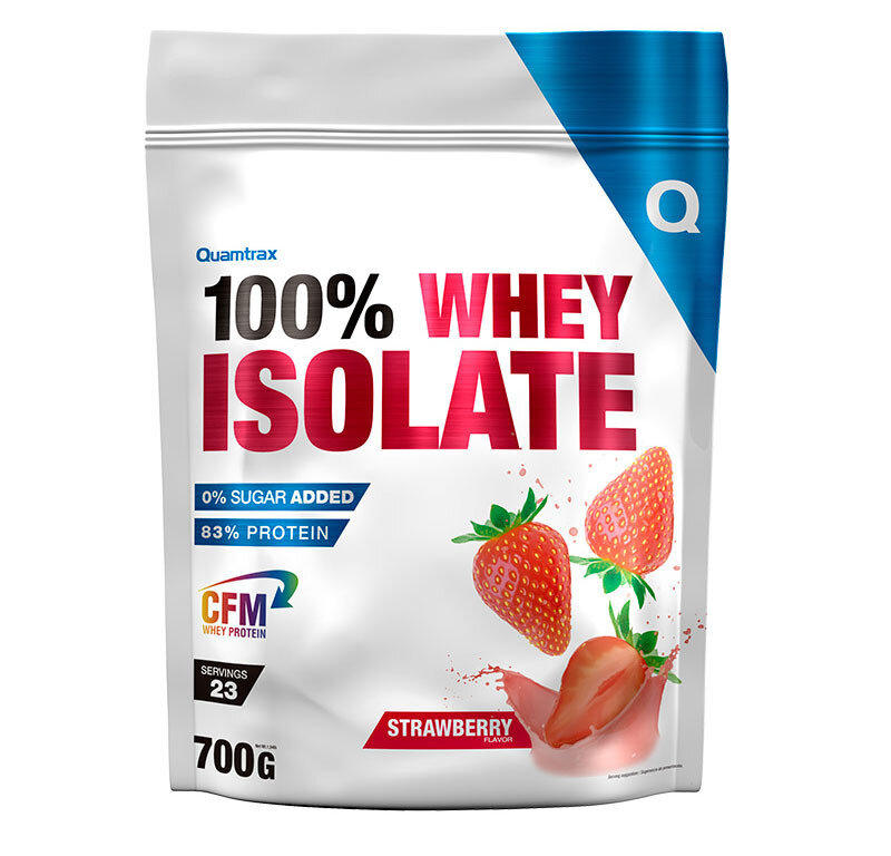 Протеин изолят Quamtrax Direct Whey Protein Isolate, 700 г / клубника