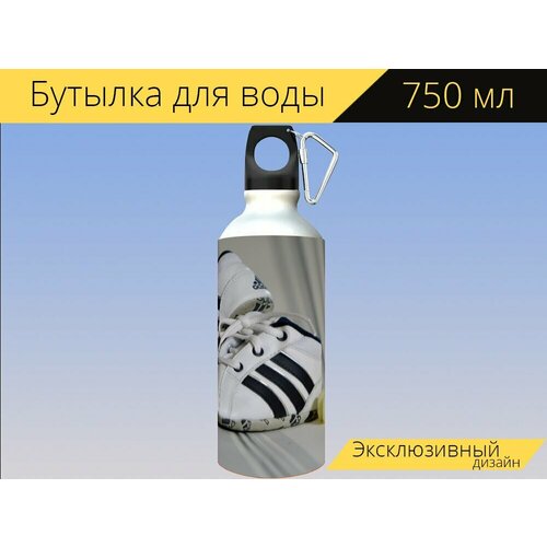 стол детская обувь спортивная обувь адидас 65x65 см кухонный квадратный с принтом Бутылка фляга для воды Детская обувь, спортивная обувь, адидас 750 мл. с карабином и принтом