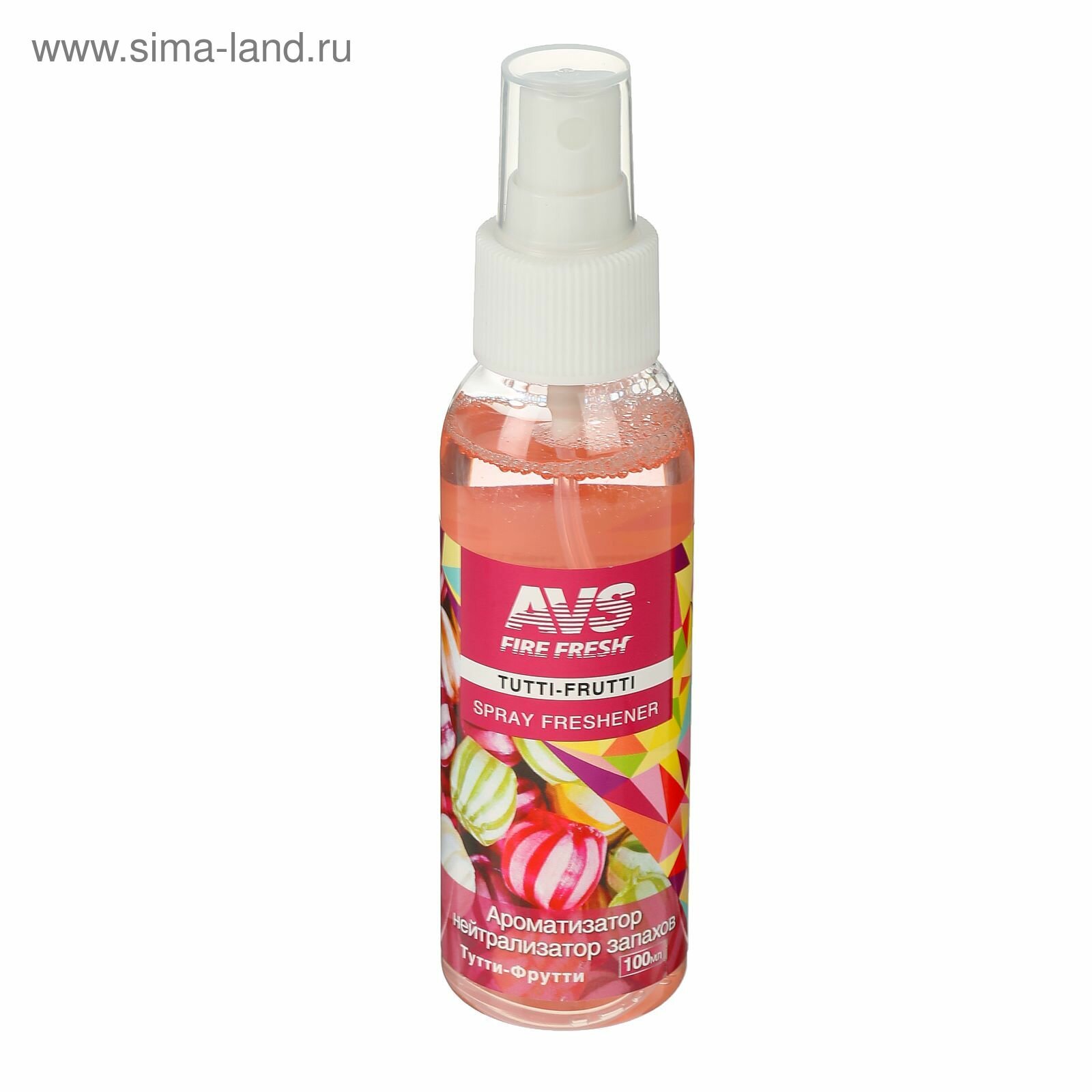 Ароматизатор AVS AFS-012 Stop Smell, Тутти-Фрутти, спрей, 100 мл