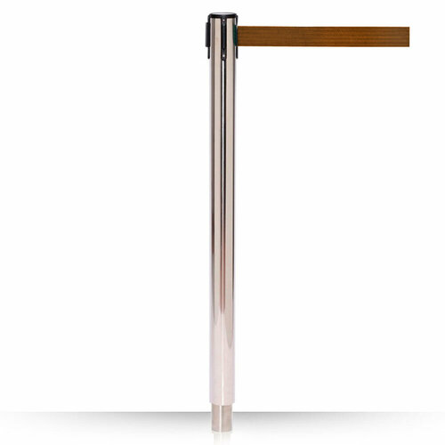 ArtBarrier® Столбик с вытяжной лентой ArtBarrier Flyt (2,3 метра коричневая лента)