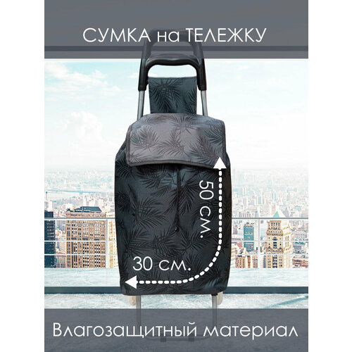 Сумка дорожная  85287 Серые тропики, 30 л, 19х50х30 см, ручная кладь, зеленый