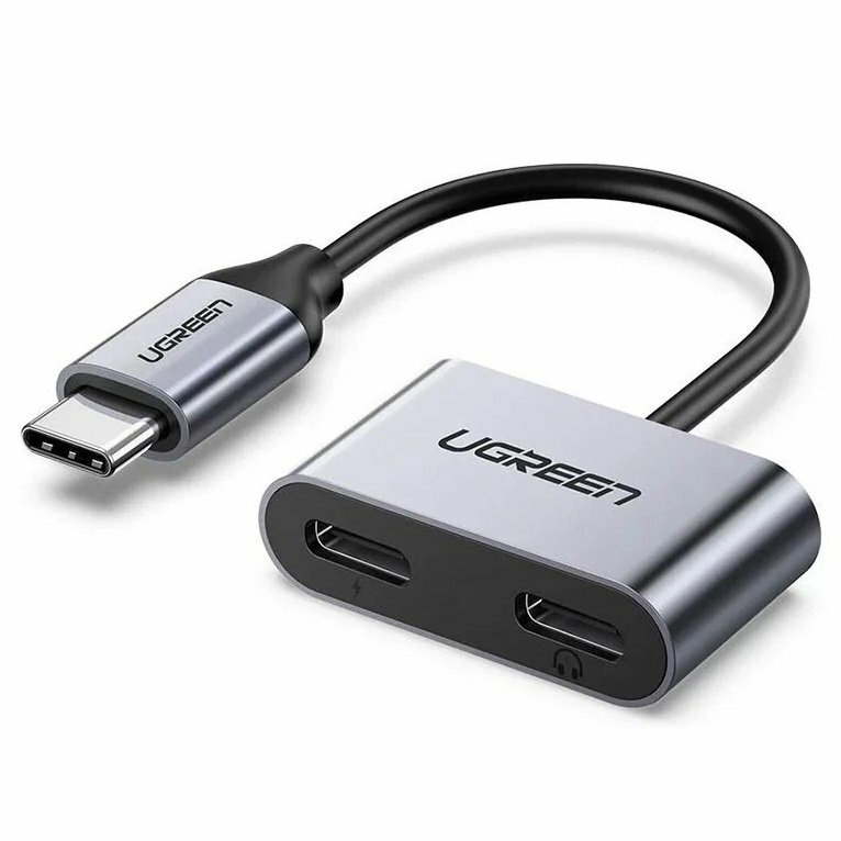 Разветвитель Ugreen CM232 (60165) USB-C One-Two Converter серый