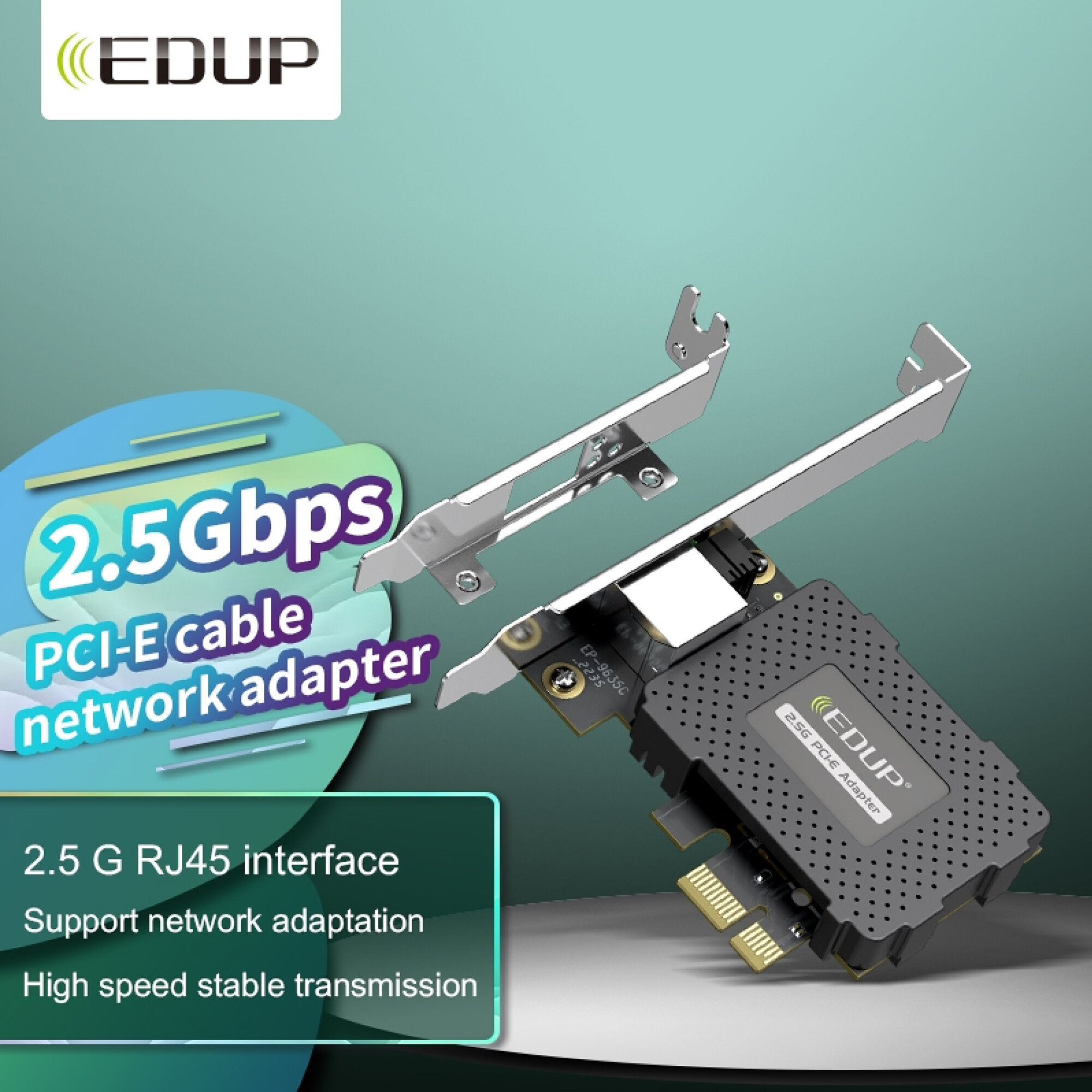 25Gbps PCI-E игровая сетевая карта EDUP EP-9635C (Realtek RTL8125)