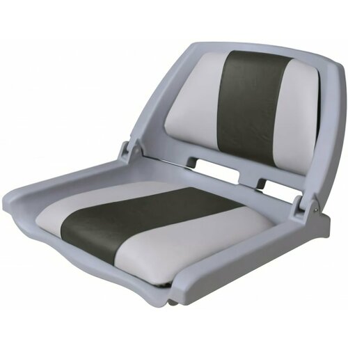 Кресло в лодку Folding Серый/Графит 50х40х48см каркас пластик, подушки винил