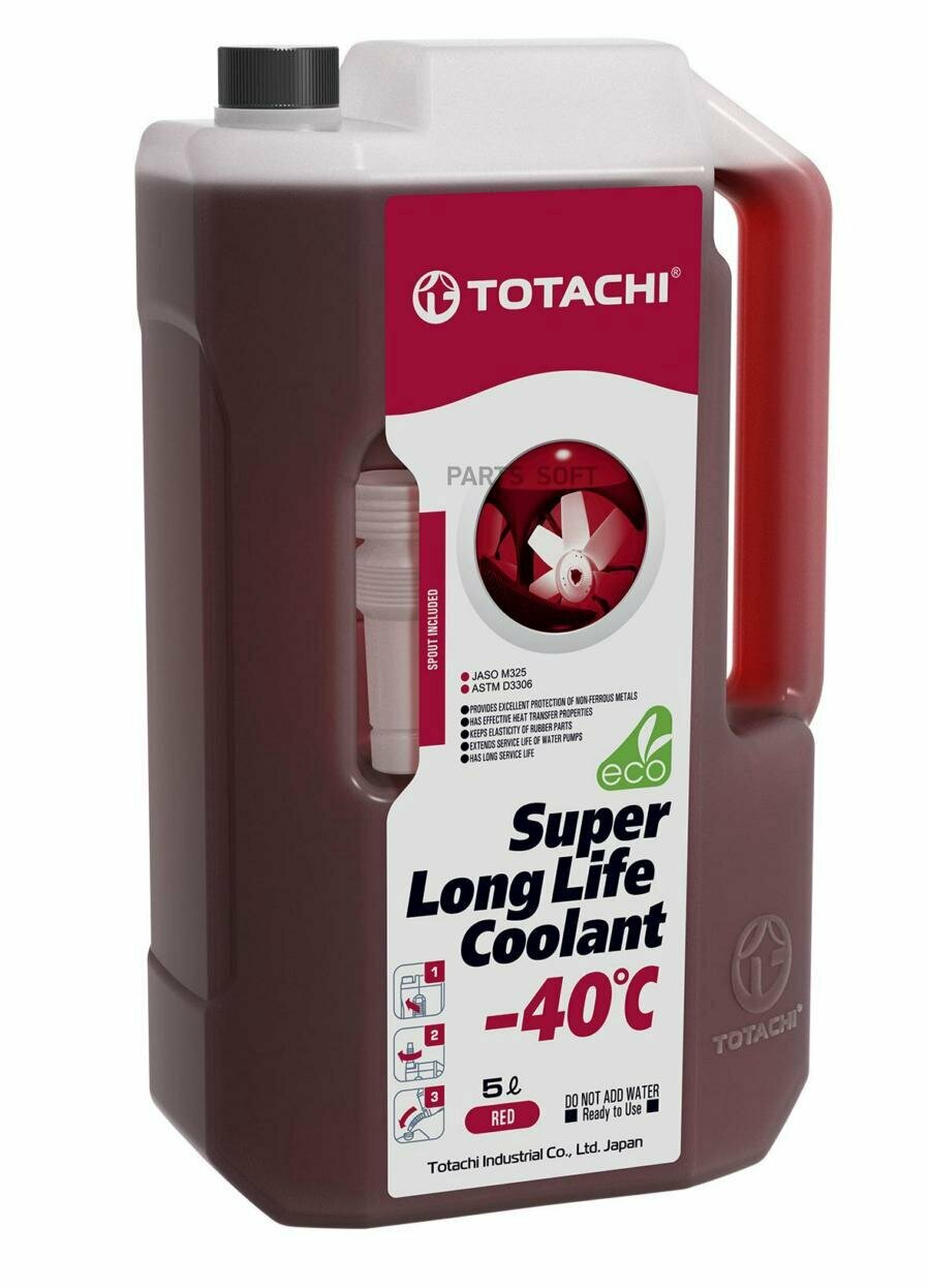 TOTACHI Жидкость охлаждающая низкозамерзающая TOTACHI SUPER LONG LIFE COOLANT Red -40C 5л