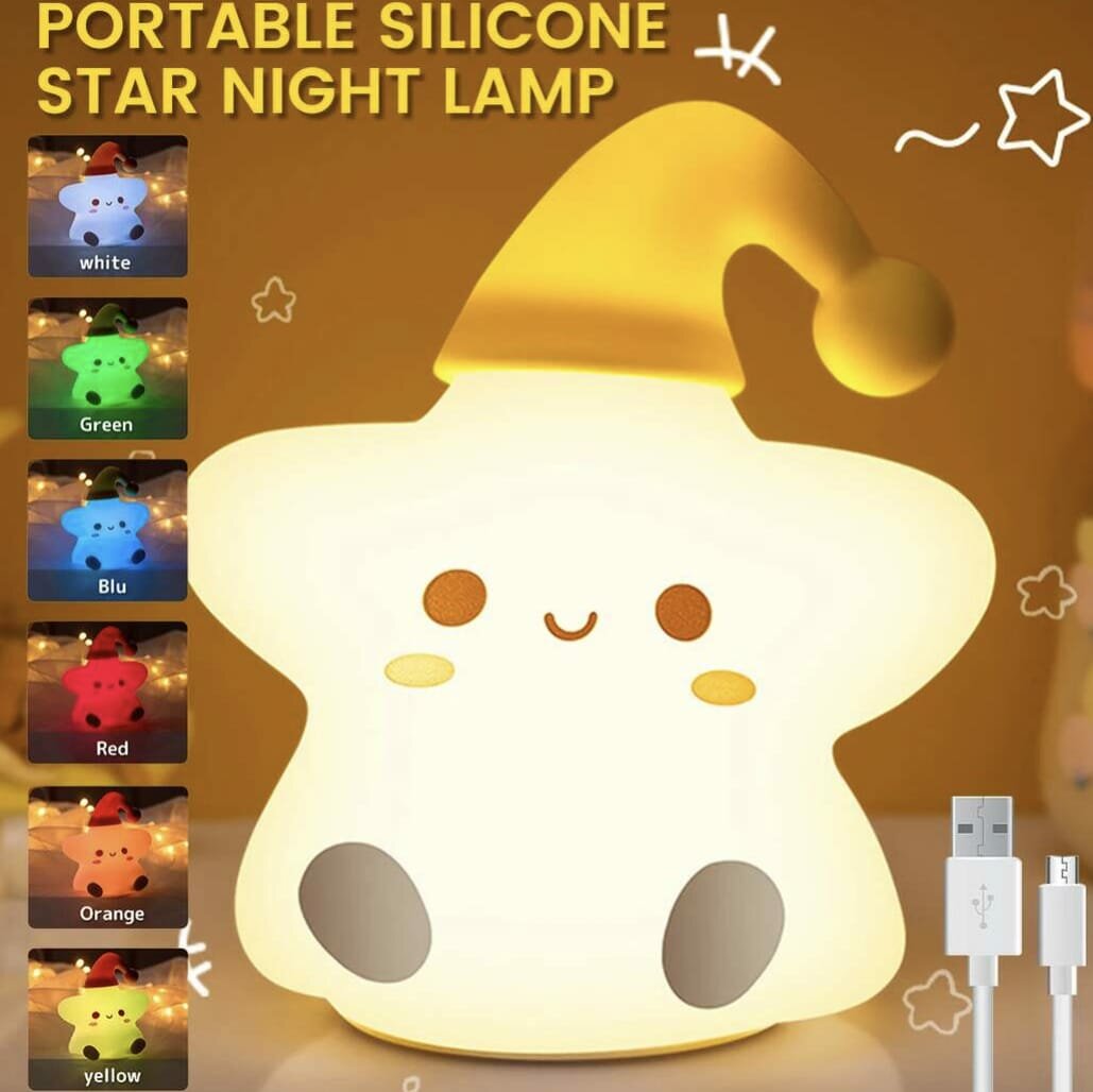 Ночник детский светодиодный беспроводной Звездочка безопасный светильник для спальни и комнаты Tape C