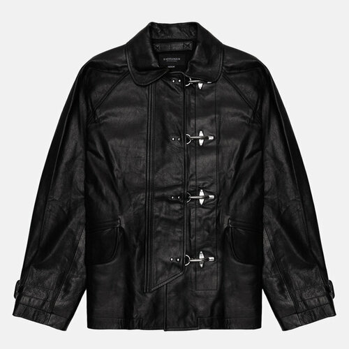  куртка EASTLOGUE демисезонная, силуэт прямой, подкладка, размер s, черный