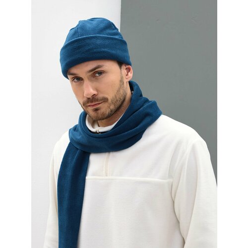 фото Шапка бини mom №1, размер 52-58, синий