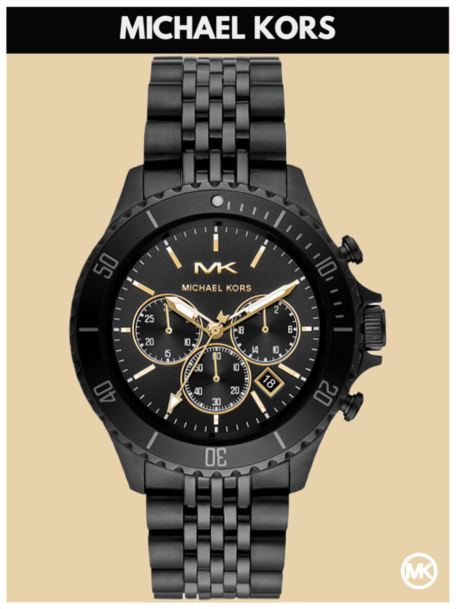 Наручные часы Мужские наручные часы Michael Kors с браслетом из нержавеющей стали 