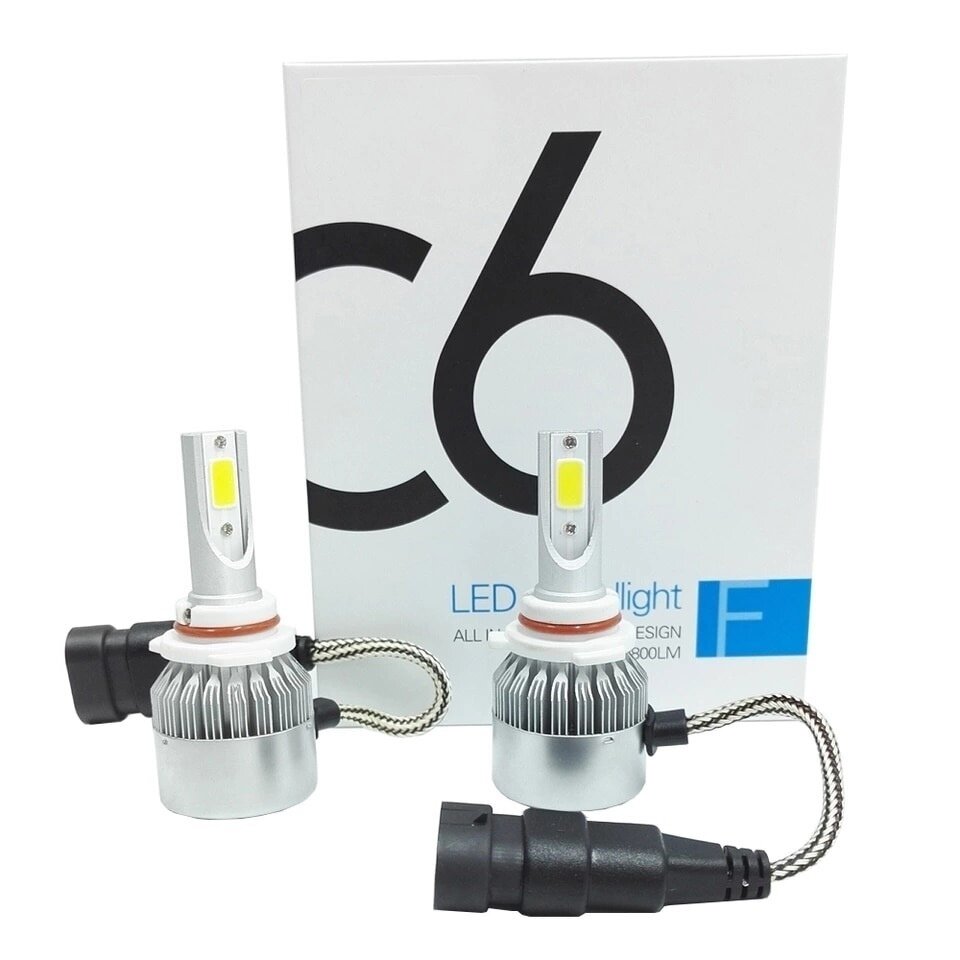 Светодиодные лампы "C6" LED цоколь HВ4 (9006) 5500k 36w (2шт)