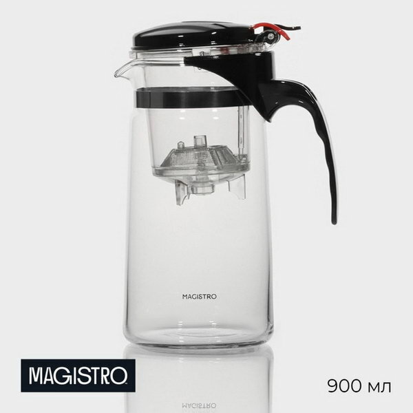 Заварочный чайник "Мантана", 900 мл, пластиковое сито, стекло