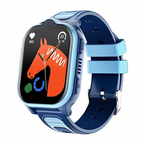 Смарт часы детские Smart Baby Watch Y62 4G Wi-Fi с кнопкой SOS GPS геолокацией видеозвонком и прослушкойДетские часы телефон синий 479000₽