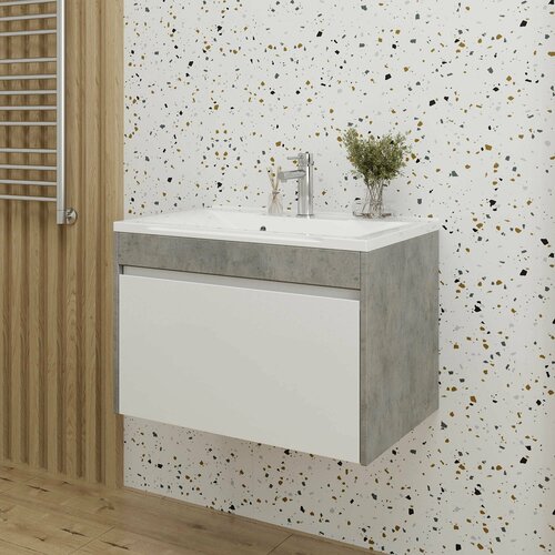 Тумба с раковиной для ванной комнаты FAURAplus Элен 80-1 подвесная 27783₽