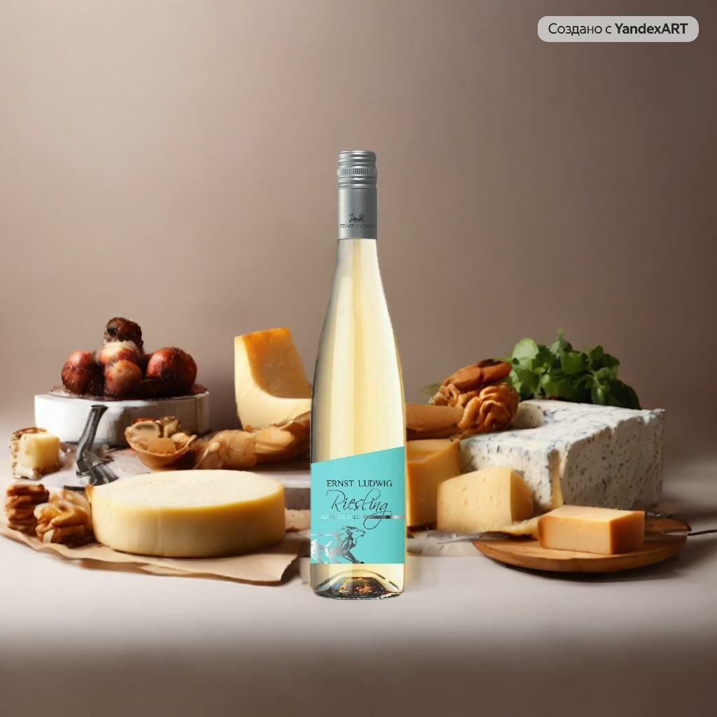 Вино безалкогольное Weinkellerei Hechtsheim "Эрнст Людвиг" Рислинг белое, 0,75 л — фото 1