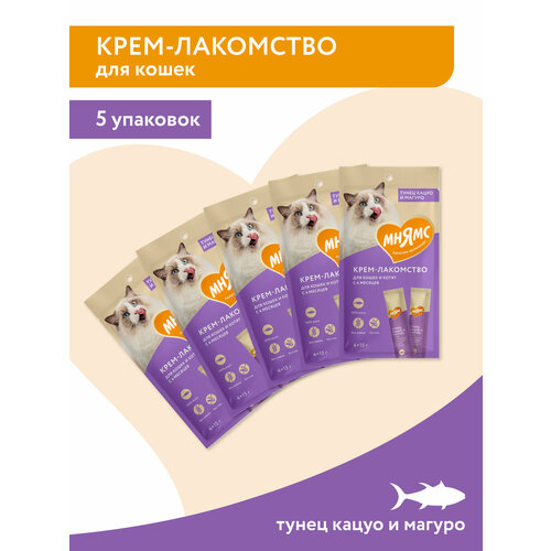 Лакомство для кошек  Мнямс Крем-лакомство, 60 г рыба