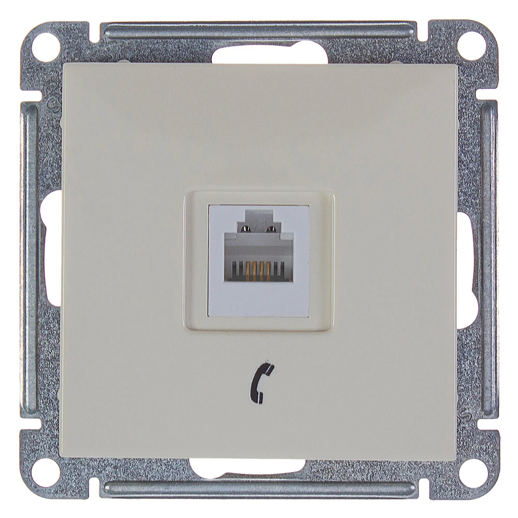 Телефонная розетка встраиваемая Systeme Electric W59 RJ11 цвет слоновая кость