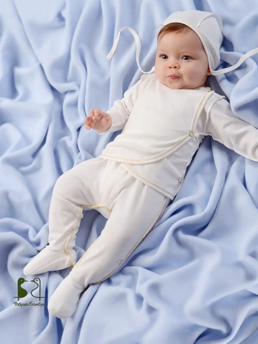 Комплект одежды Фабрика Бамбук размер 50-56 золотой белый