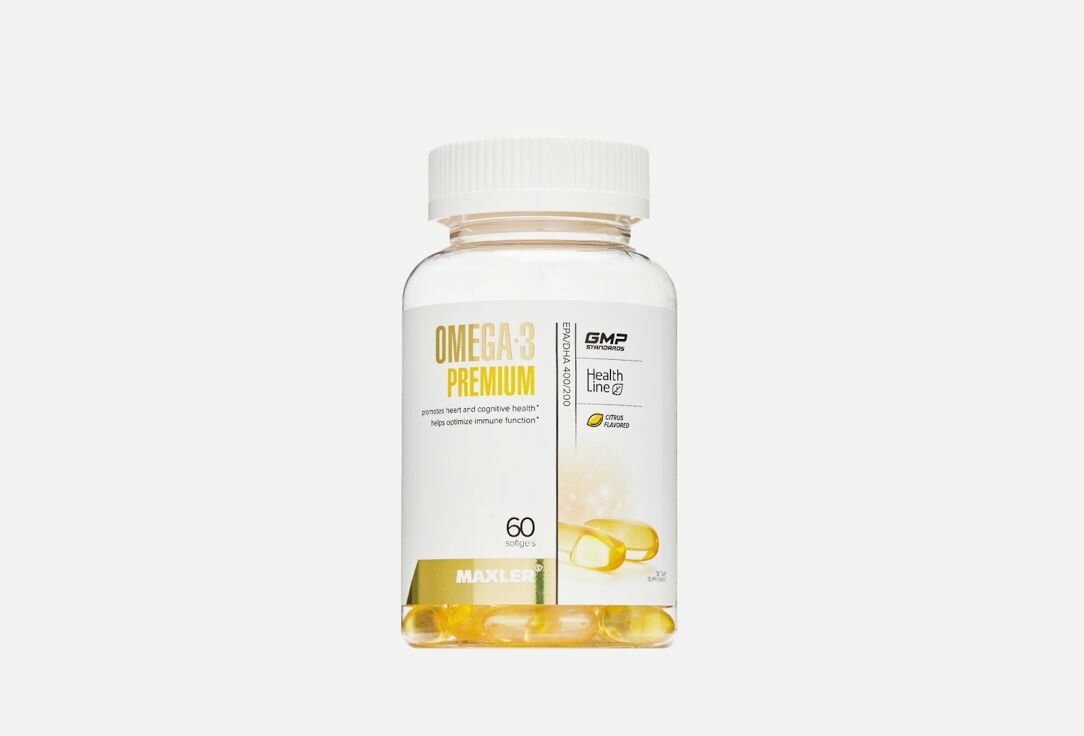 БАД для Поддержки сердечно-сосудистой системы MAXLER Omega 3 Premium, в капсулах