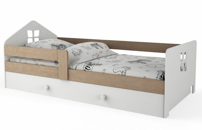 Подростковая кровать Forest kids Ampero 160х80 Белый/Сонома