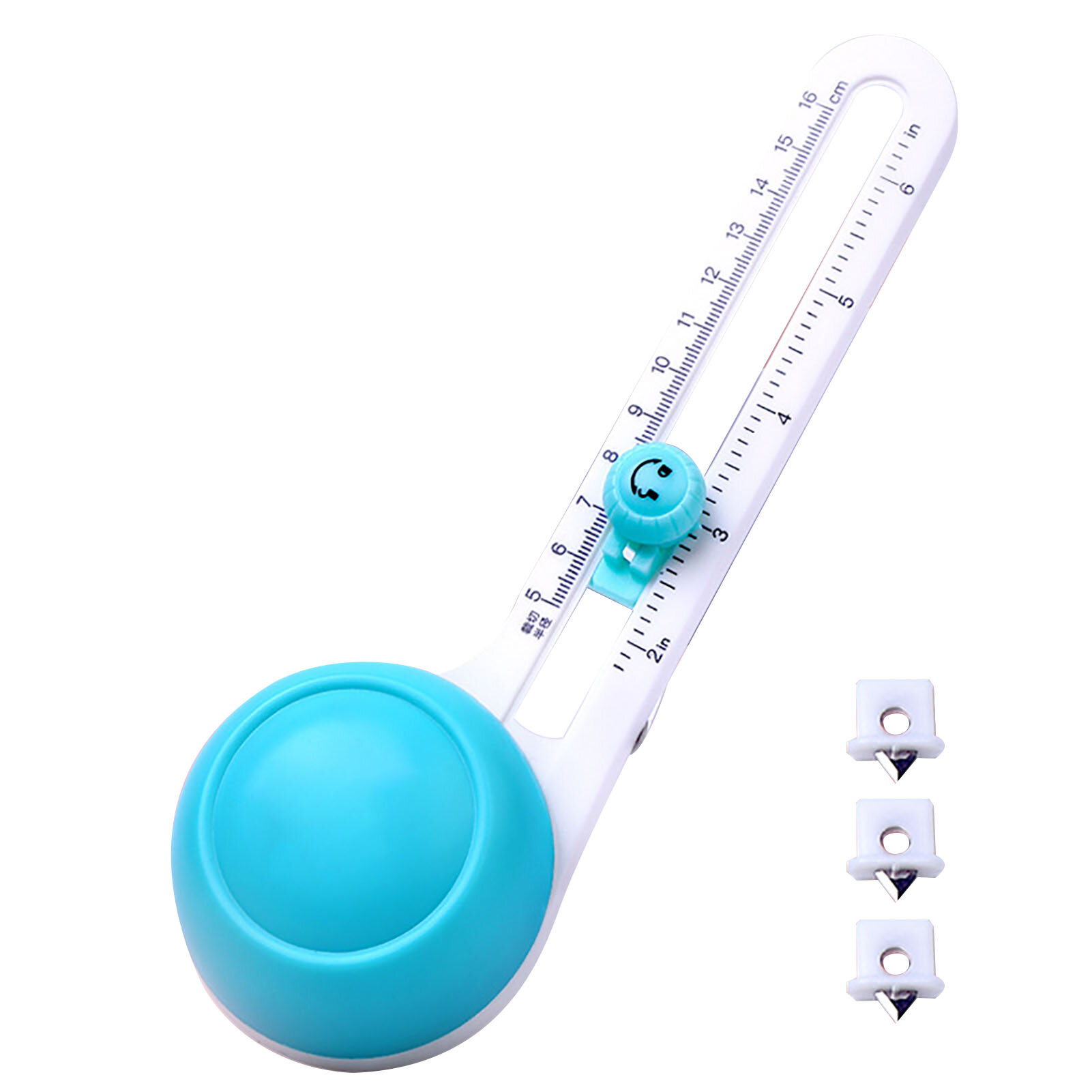 Circular Paper Cutter 360 Degree Rotation Clear Scale Slide Adjustment Anti Slip Circle Trimmer