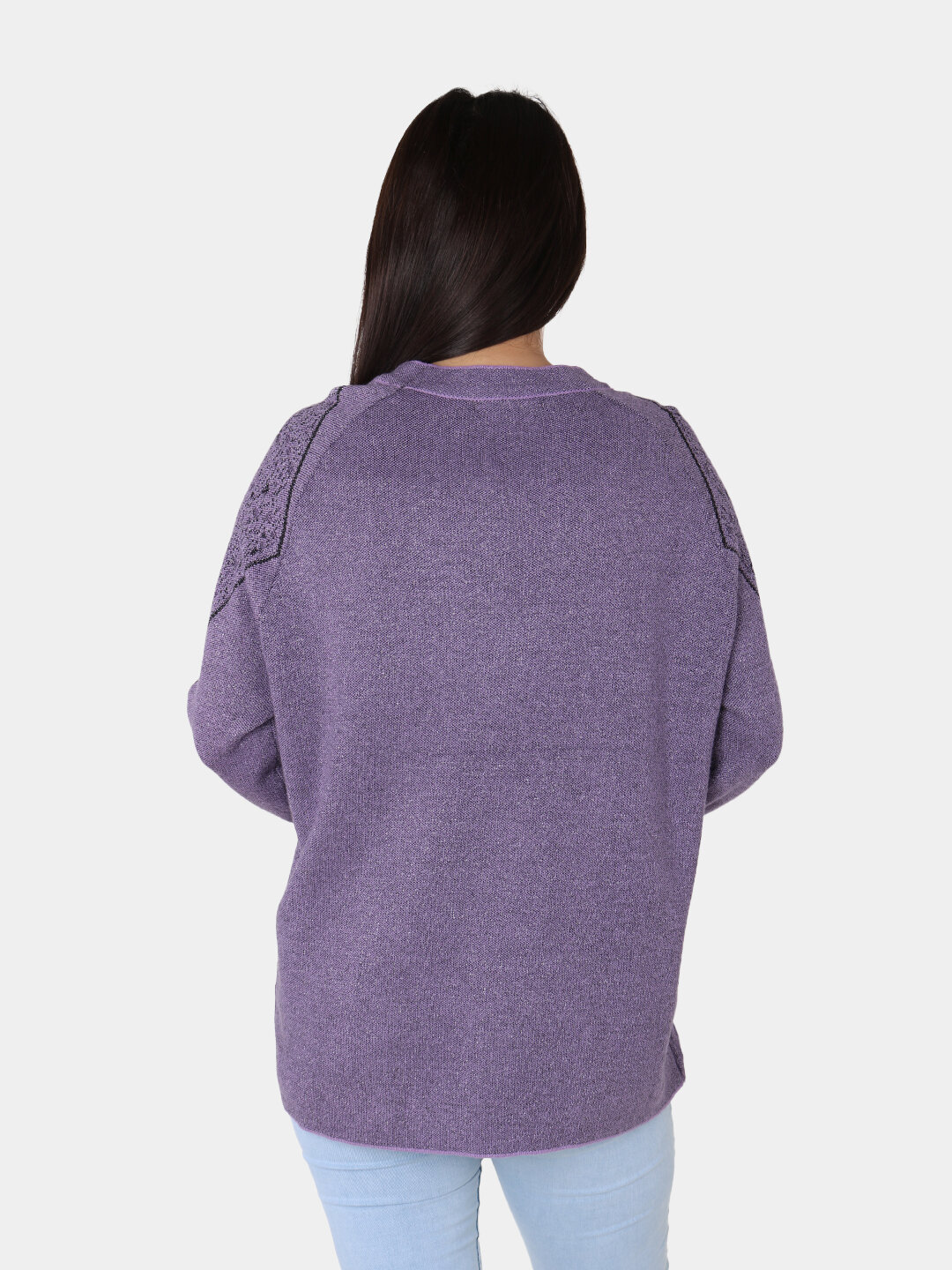 Свитер размер One Size, , фиолетовый — фото 1