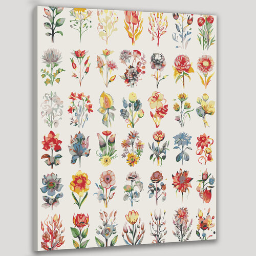 Изображение товара Картина по номерам 40x50 см, акварель, дизайн ногтей, уникальный, замысловатый, цвета, яркие, органичное сочетание