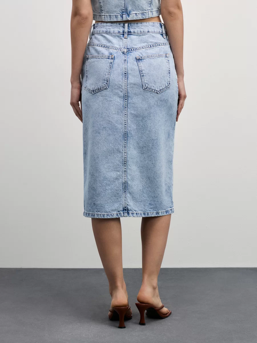 Юбка 1, размер 46/, голубой — фото 1