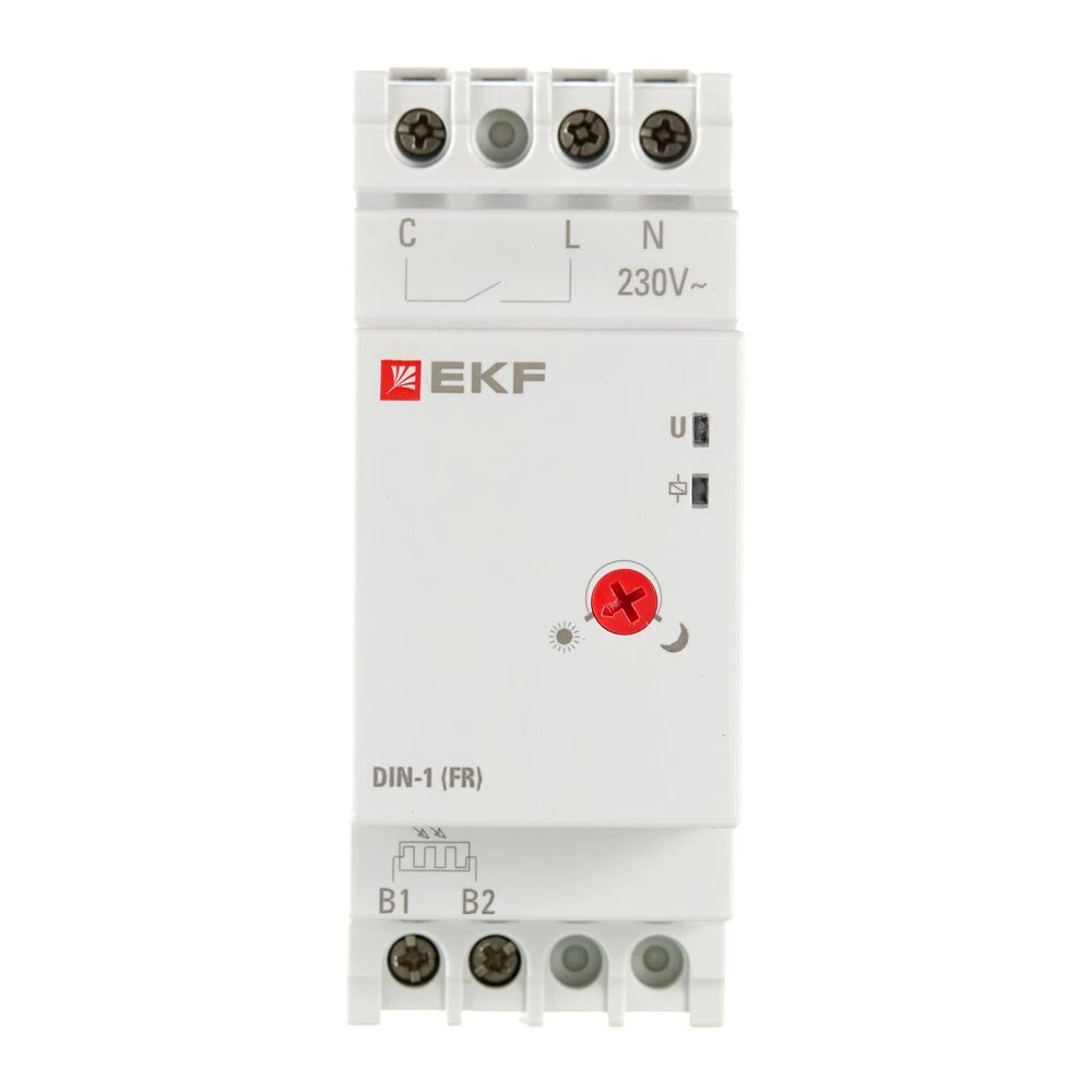 Фотореле EKF PROxima (fr-din-1-25) 230 В 25 А тип AC 4P+N с выносным датчиком