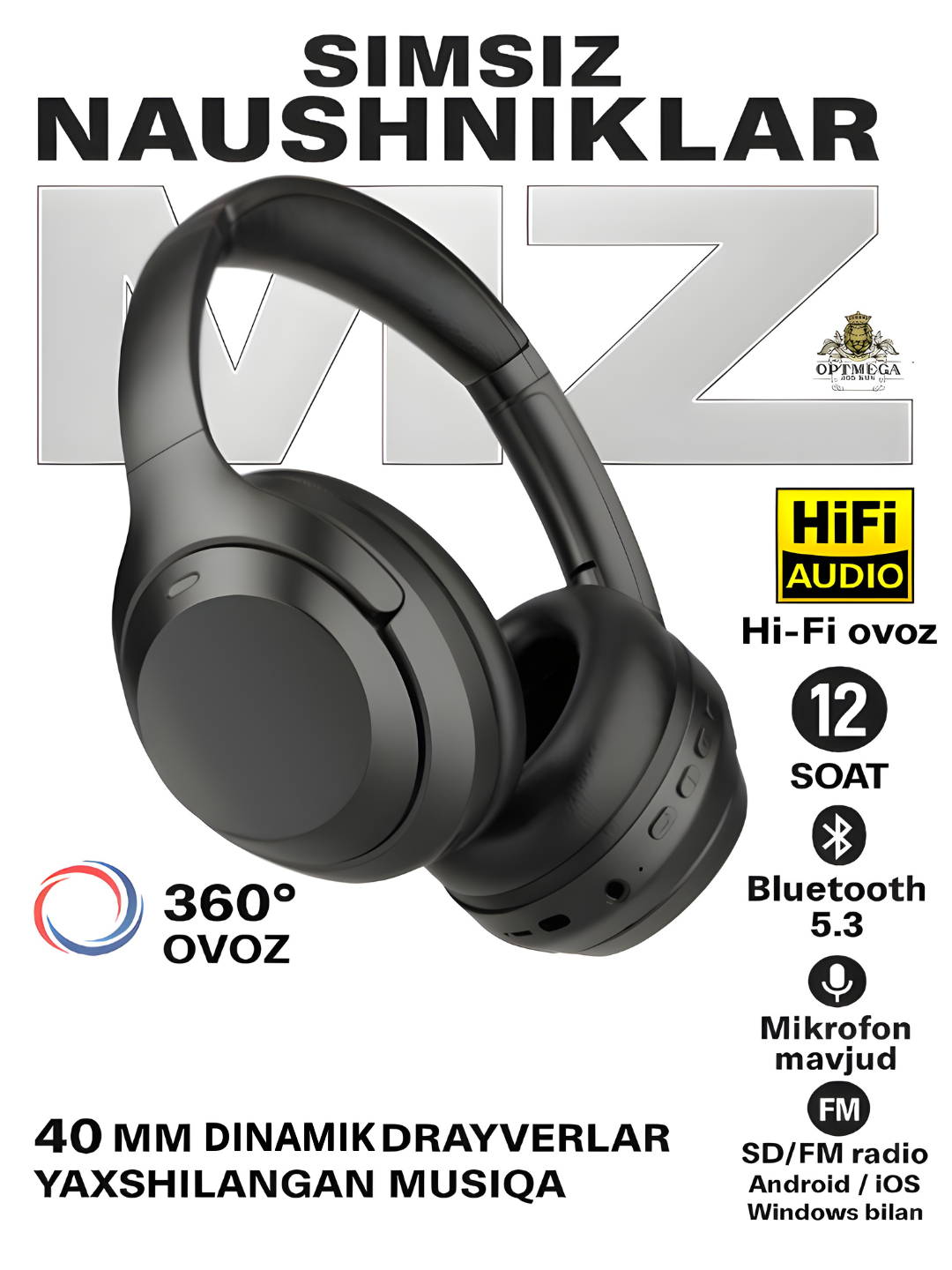 Беспроводные Bluetooth наушники, полноразмерные, с микрофоном, C2235 nfushnik 2025