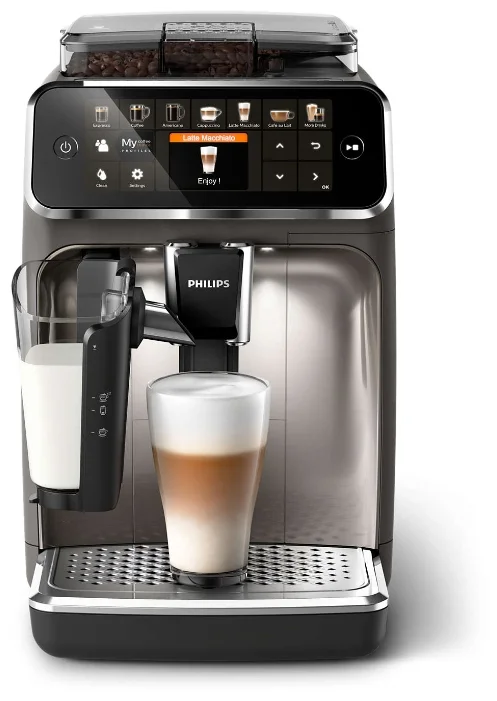 Кофемашина автоматическая Philips Series 5400 LatteGo EP5447/90 чёрный/серебристый