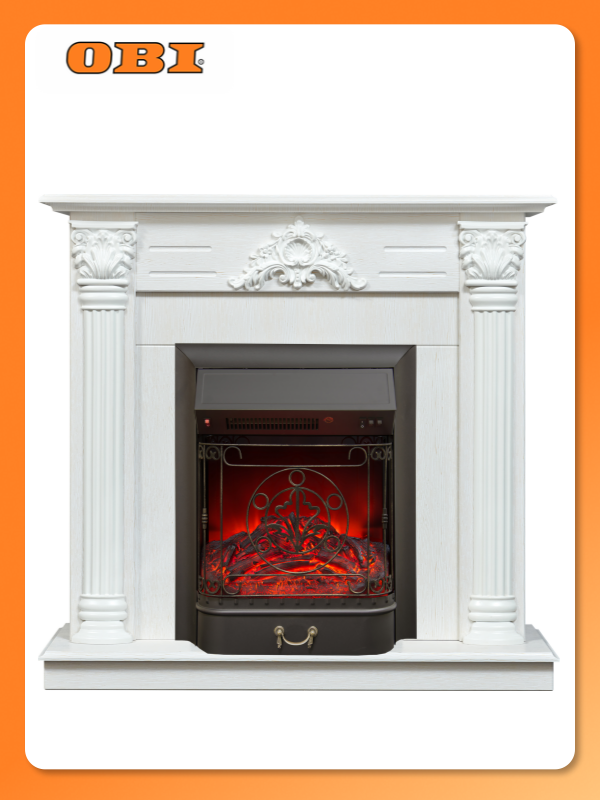 Каминокомплект RealFlame STEFANIA WT-F614 с ажурной кованой решеткой с муляжом дров