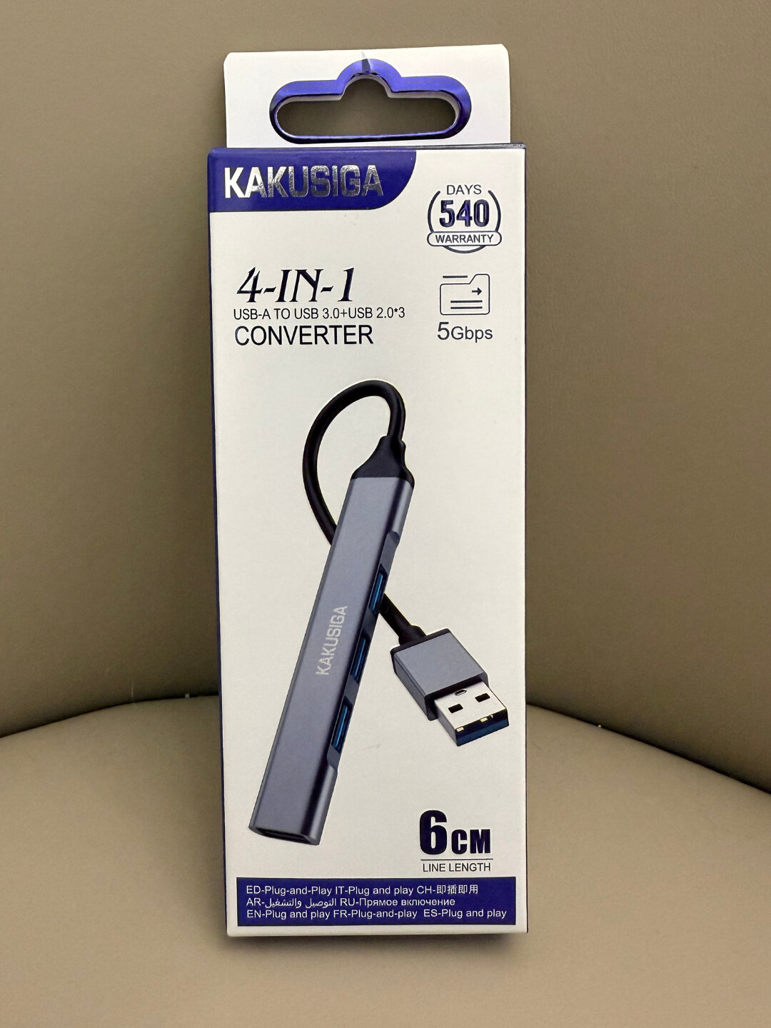 KAKUSIGA(USB-A to USB) 4-в-1 USB-HUB — универсальный концентратор для ноутбуков и смартфонов