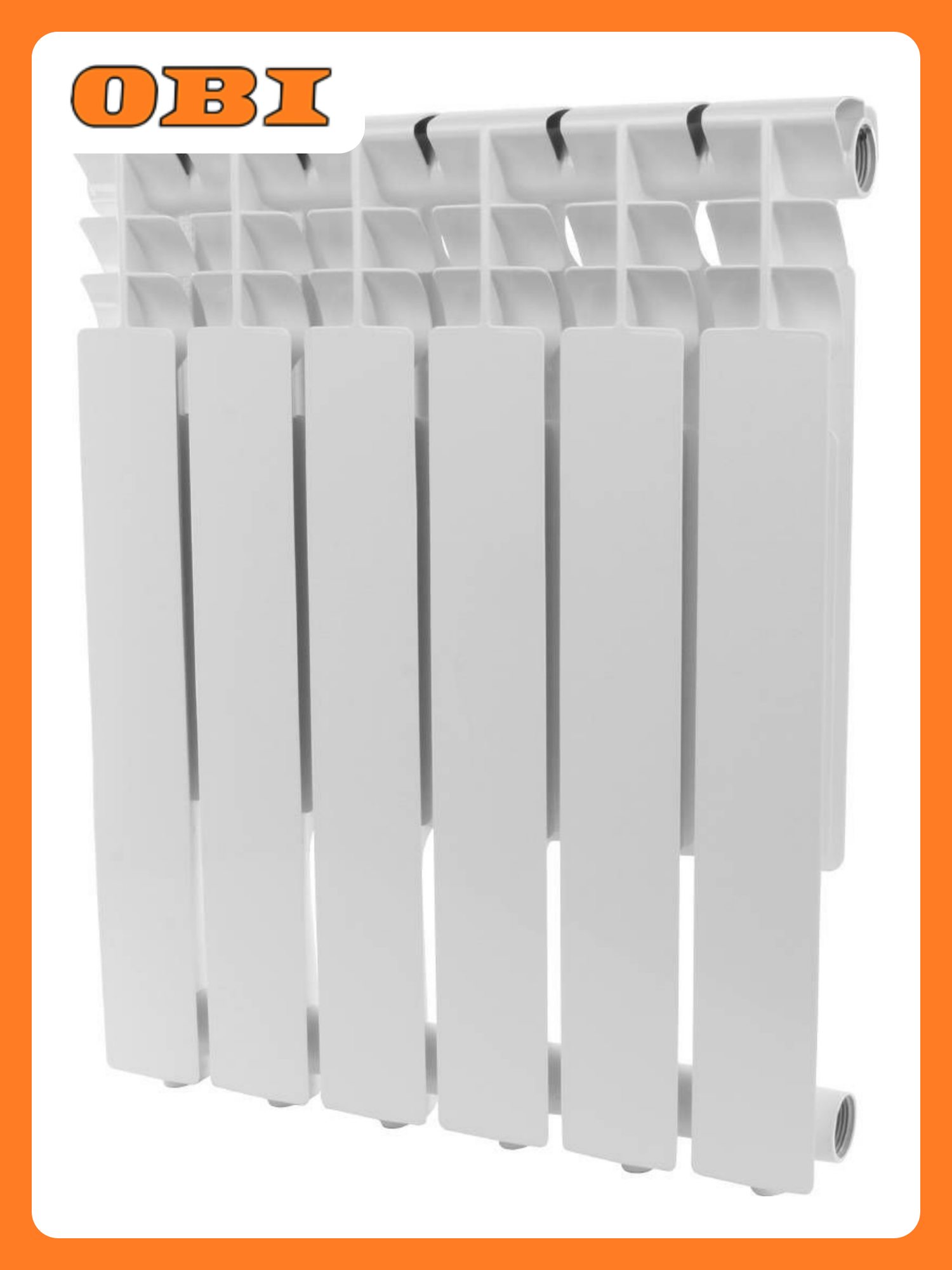 Радиатор ROMMER Optima 6 секций боковое подключение белый