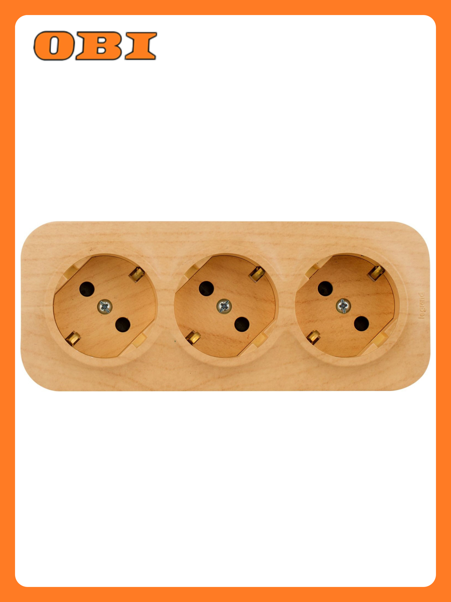 Розеточный блок Legrand Quteo 782288 дерево IP20 заземляющий контакт