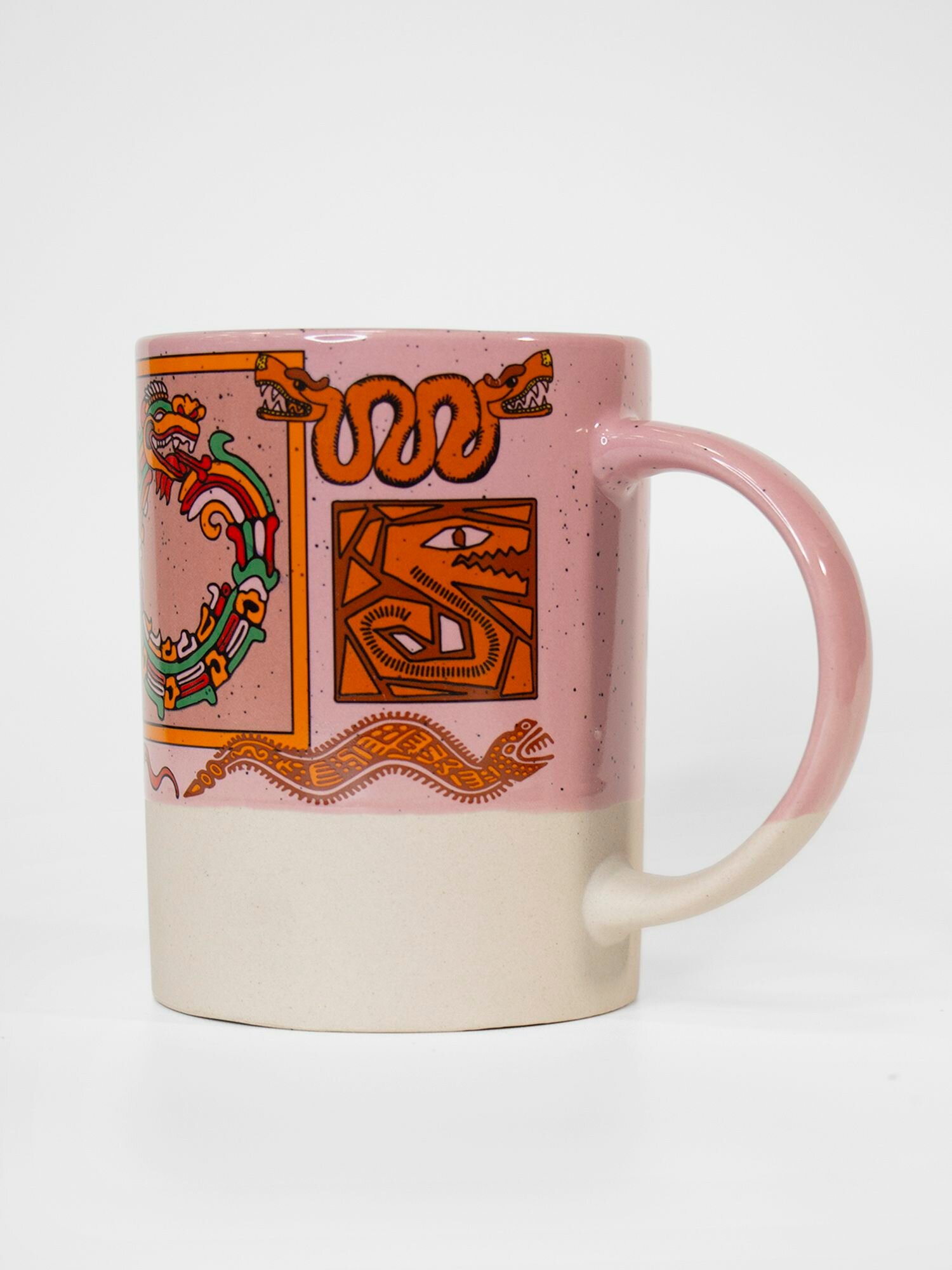 Кружка "Ацтекская змея майя", федерация 370 мл, розовая